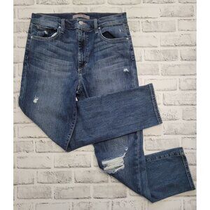 Joe's Jeans Denim High Rise Straight Ankle Distressed Women's Size 31
